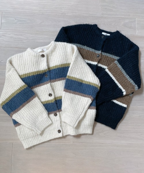 Vicente（ヴィセンテ）の「Color knit cardigan（カーディガン/ボレロ・レディース・ネイビー/ホワイト・FREE）」の11枚目の写真