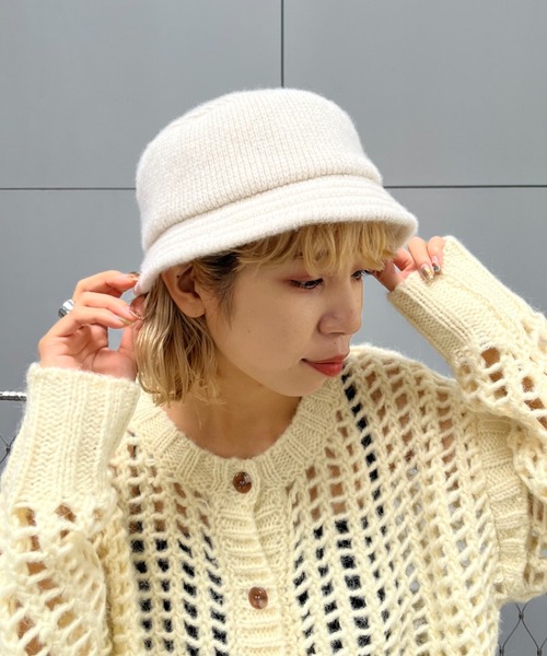 CIAOPANIC（チャオパニック）の「ウール混バケットハット（ハット・レディース・チャコールグレー/ホワイト/ブラウン・FREE）」の4枚目の写真