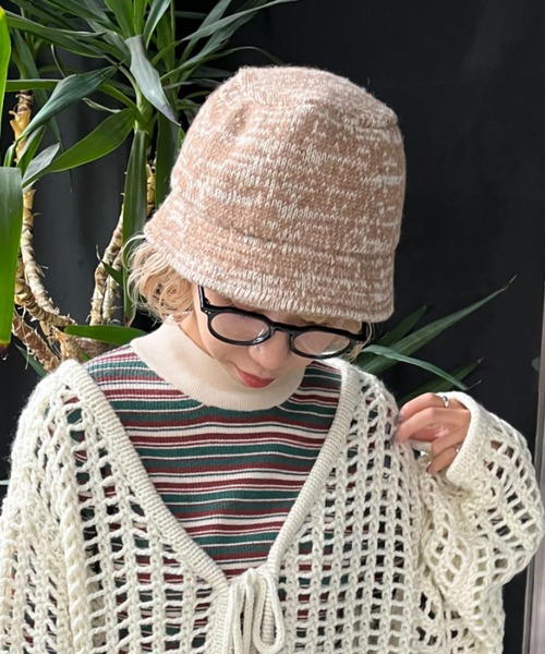 CIAOPANIC（チャオパニック）の「ウール混バケットハット（ハット・レディース・チャコールグレー/ホワイト/ブラウン・FREE）」の18枚目の写真