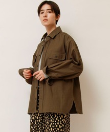 バックサテンミリタリーシャツ