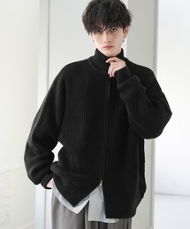ASTRONOMY | ビッグシルエット畦編みドライバーズニット ジップニット(ニット/セーター)