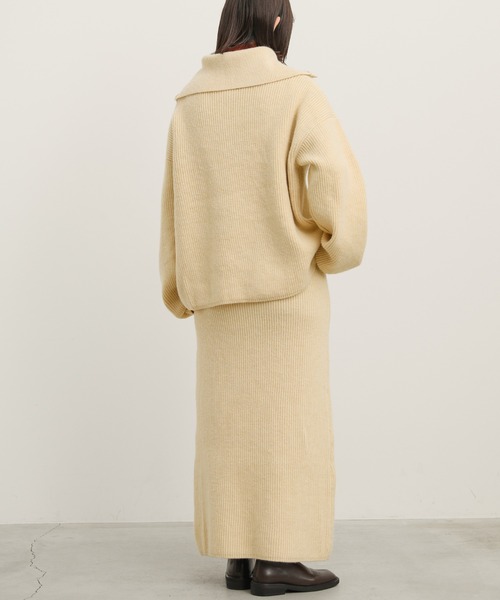 select MOCA（セレクトモカ）の「タートルネックニットスカートセットアップ（セットアップ・レディース・アイボリー/グレー/ブラック・FREE）」の13枚目の写真