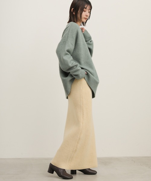 select MOCA（セレクトモカ）の「タートルネックニットスカートセットアップ（セットアップ・レディース・アイボリー/グレー/ブラック・FREE）」の20枚目の写真