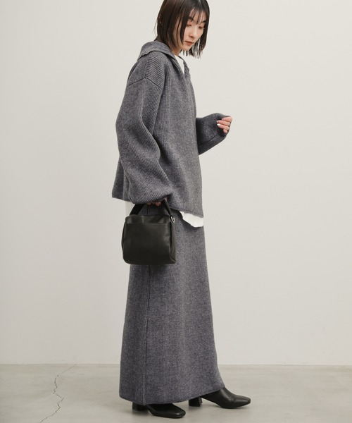 select MOCA（セレクトモカ）の「タートルネックニットスカートセットアップ（セットアップ・レディース・アイボリー/グレー/ブラック・FREE）」の6枚目の写真