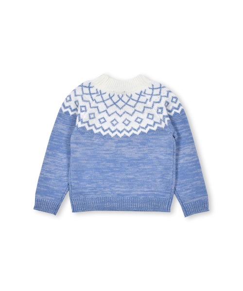 BeBe(ベベ)の「BeBe/求心ノルディック柄ニット(100~150cm)(ニット/セーター・キッズ・ブルー系その他・150/130/140/110/100/120)」の2枚目の写真