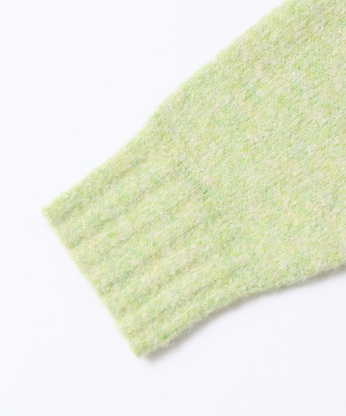 hunch(ハンチ)の「サイドバイカラーメランジニット | 秋冬 長袖 クルーネック ゆったり リサイクルポリ オーバーサイズ(ニット/セーター・レディース・ベージュ/グレー/ライム・FREE)」の16枚目の写真