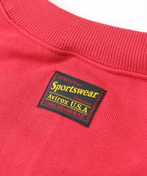 AVIREX（アヴィレックス）の「《WEB&DEPOT限定》LOGO PATCHED CREW SWEAT / ロゴ パッチドクルースウェット（スウェット・メンズ・ブラック/マスタード/その他5/レッド/ダークグリーン系・F/L/M/XL/XXL）」の19枚目の写真