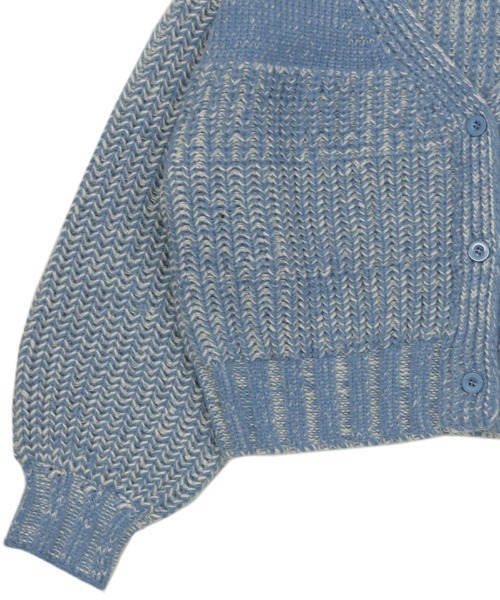 select MOCA（セレクトモカ）の「ミックスリブデザインニットショートカーディガン（カーディガン/ボレロ・レディース・マスタード/ブルー/グレー・FREE）」の21枚目の写真