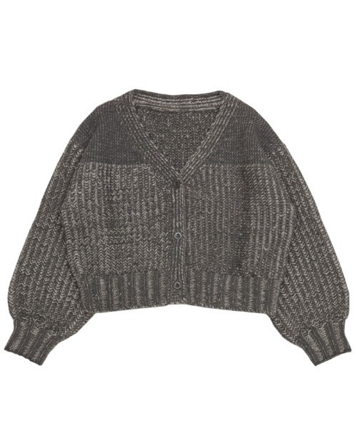 select MOCA（セレクトモカ）の「ミックスリブデザインニットショートカーディガン（カーディガン/ボレロ・レディース・マスタード/ブルー/グレー・FREE）」の6枚目の写真