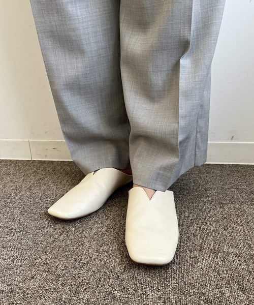 MOHI（モヒ）の「【MOHI】スクエアバブーシュ[OT]（スリッポン・レディース・グレー系その他/ホワイト・36inch/37inch/38inch）」の14枚目の写真