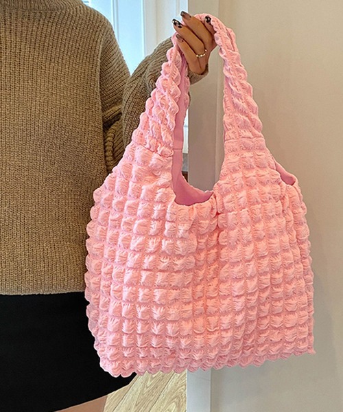 DAY CLOSET(デイ クローゼット)の「レディース ポコポコポップコーントートバッグ(トートバッグ・レディース・ピンク/イエロー/オフホワイト/ブラック/ローズ・ONE SIZE)」の15枚目の写真