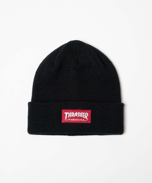 THRASHER(スラッシャー)の「WEGO/THRASHER BOX LOGO アクリルビーニー(ニットキャップ/ビーニー・メンズ・ブラック・FREE)」の5枚目の写真
