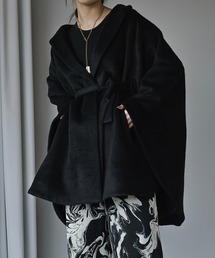 Multi-fit シャギーミックスポンチョコート