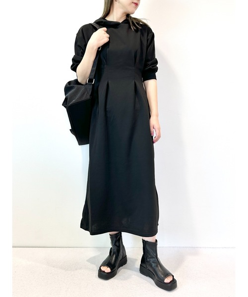 CECIL McBEE（セシルマクビー）の「ウエストタックフーディーワンピース（ワンピース・レディース・カーキ/グレイッシュベージュ/ブラック・MEDIUM/LARGE）」の12枚目の写真