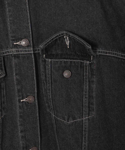Heather（ヘザー）の「デニムジャケット　182909（デニムジャケット・レディース・ブルー/ブラック・FREE）」の3枚目の写真