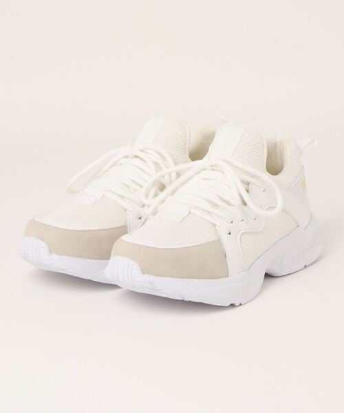 NICE CLAUP（ナイスクラップ）の「《NICE CLAUP》NC213（スニーカー・レディース・ベージュ系その他/ブラック/ホワイト×グレー/ピンク/ホワイト・M/LL/S/L）」の2枚目の写真