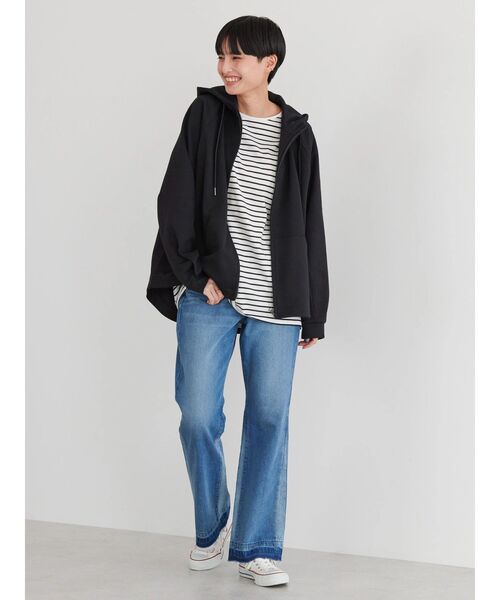 AMERICAN HOLIC(アメリカンホリック)の「クルーネックボーダーロングプルオーバー(Tシャツ/カットソー・レディース・ピンク/ネイビー/サックスブルー/ミント/グリーン/ラベンダー/ブルーグリーン/ブラック・M/L)」の21枚目の写真