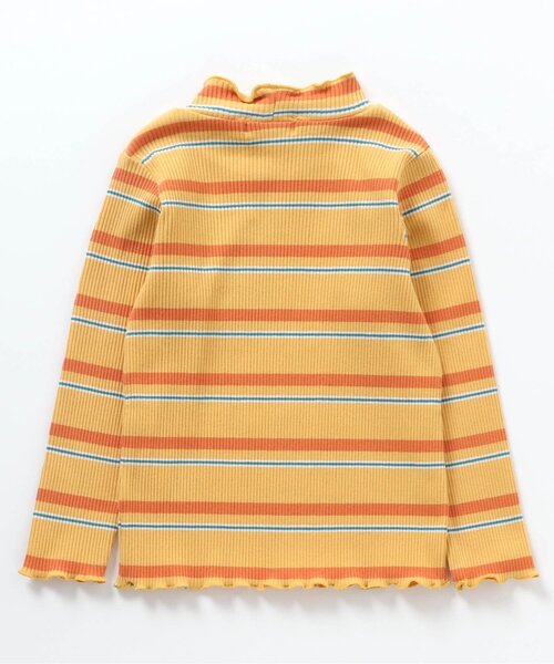BREEZE（ブリーズ）の「ボーダーリブロンT（Tシャツ/カットソー・キッズ・ライム/ピンク/イエロー/ネイビー/ラベンダー・110/120/80/130/90/100/140）」の10枚目の写真