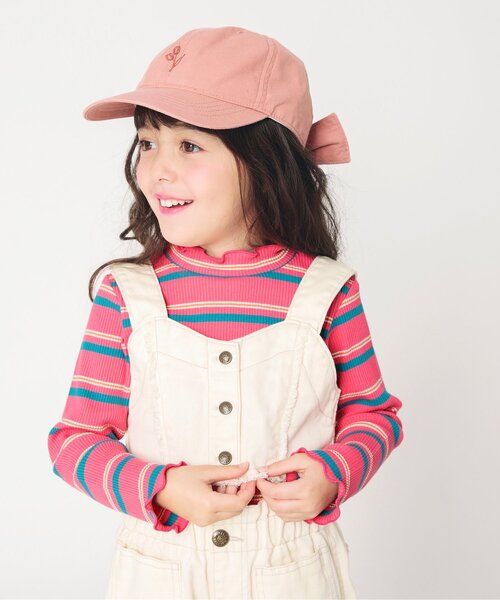 BREEZE（ブリーズ）の「ボーダーリブロンT（Tシャツ/カットソー・キッズ・ライム/ピンク/イエロー/ネイビー/ラベンダー・110/120/80/130/90/100/140）」の18枚目の写真