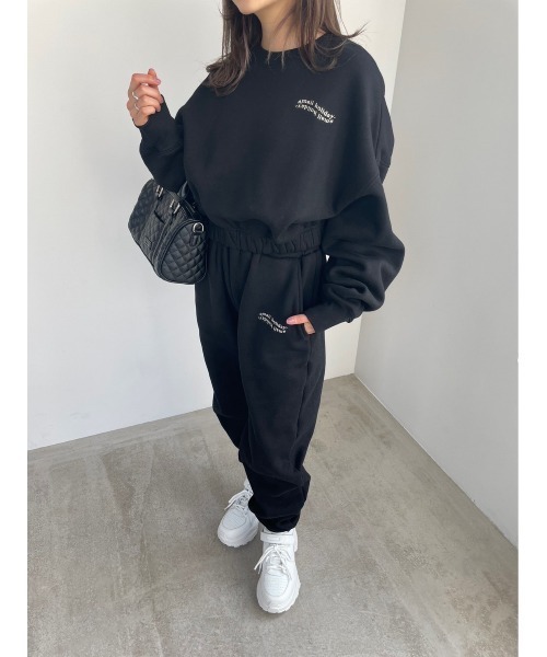 AMAIL(アマイル)の「AM holiday sweat pants(スウェットパンツ・レディース・ピンク/ブラック/グレー・FREE)」の7枚目の写真