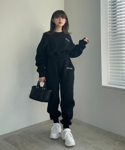 AMAIL(アマイル)の「AM holiday sweat pants(スウェットパンツ・レディース・ピンク/ブラック/グレー・FREE)」の6枚目の写真