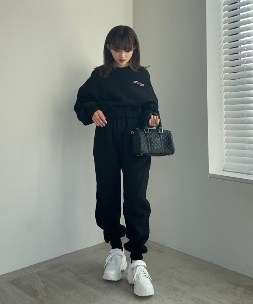 AMAIL(アマイル)の「AM holiday sweat pants(スウェットパンツ・レディース・ピンク/ブラック/グレー・FREE)」の5枚目の写真