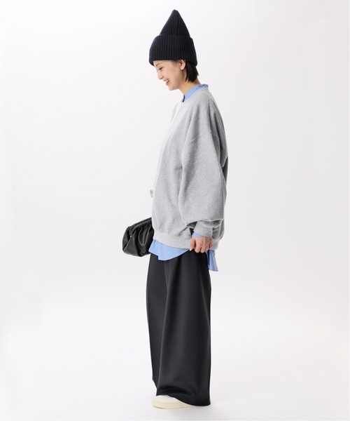 PRE_(プレ)の「《追加》【PRE_/プレ】ビッグスリーブスウェット(スウェット・レディース・ブラック/チャコールグレー・FREE)」の5枚目の写真
