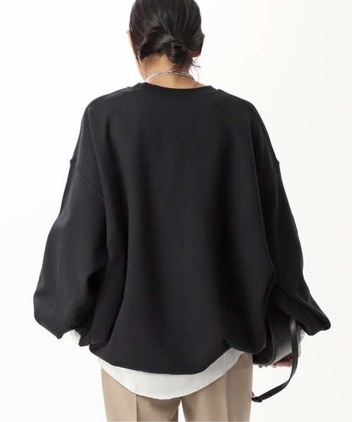 PRE_(プレ)の「《追加》【PRE_/プレ】ビッグスリーブスウェット(スウェット・レディース・ブラック/チャコールグレー・FREE)」の22枚目の写真