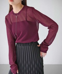 cheriella | 【cheriella】WEB限定フィンガーホールシアークルーネックニット(ニット/セーター)