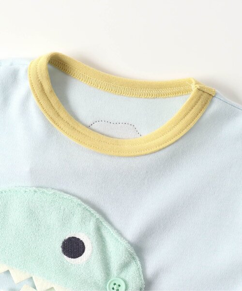 BIT'Z（ビッツ）の「4色2柄恐竜マスコットギミックTシャツ（Tシャツ/カットソー・キッズ・レモンイエロー/ベージュ/キナリ/ミント・95/100/90/120/80/110）」の15枚目の写真