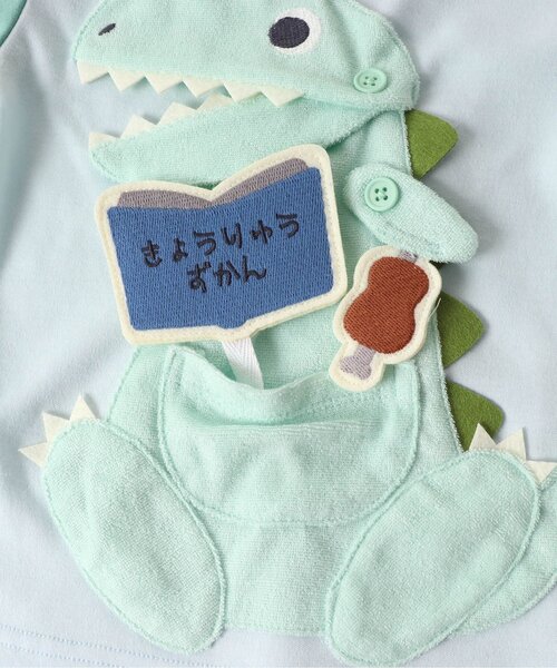 BIT'Z（ビッツ）の「4色2柄恐竜マスコットギミックTシャツ（Tシャツ/カットソー・キッズ・レモンイエロー/ベージュ/キナリ/ミント・95/100/90/120/80/110）」の7枚目の写真