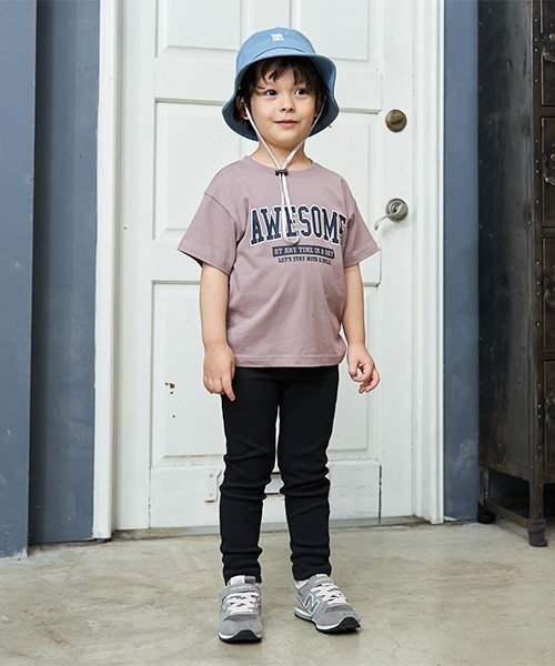 b・ROOM（ビールーム）の「【型崩れしないやわらかコットン】選べる10パターンオリジナルプリントTシャツ（Tシャツ/カットソー・キッズ・パープル/グレイッシュベージュ/アイボリー/グリーン/ネイビー/チャコール/ミント/モカ/ブルーグレー/イエロー・110cm/120cm/130cm/140cm/100cm/150cm）」の21枚目の写真