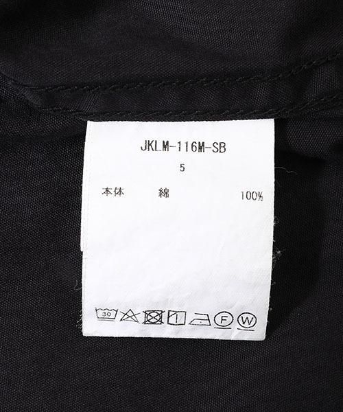 CIOTA（シオタ）の「CIOTA / シオタ：スビンコットン ウェザー ジャングルファティーグジャケット：JKLM-116M-SB[STD]（ミリタリージャケット・メンズ・ブラック・5）」の11枚目の写真