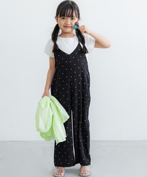 キッズ　親子お揃いドット柄サロペット