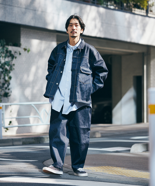 JOURNAL STANDARD（ジャーナルスタンダード）の「デニムトレイルバルーンパンツ2（デニムパンツ・メンズ・ネイビー/コバルトブルー/ブラック系その他/アイボリー・LARGE/SMALL/MEDIUM）」の21枚目の写真