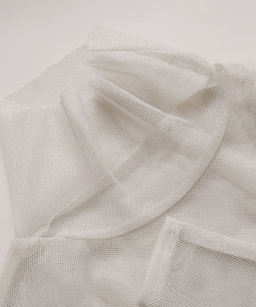 I am I in fact...(アイアムアイインファクト)の「Glitter tulle タートルインナー(Tシャツ/カットソー・レディース・ホワイト/サックスブルー/オレンジ/シルバー/ピンク・FREE)」の12枚目の写真