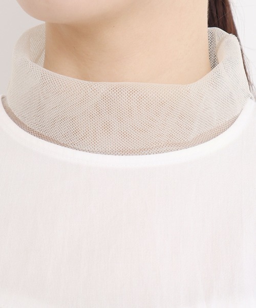 I am I in fact...(アイアムアイインファクト)の「Glitter tulle タートルインナー(Tシャツ/カットソー・レディース・ホワイト/サックスブルー/オレンジ/シルバー/ピンク・FREE)」の6枚目の写真