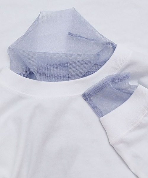 I am I in fact...(アイアムアイインファクト)の「Glitter tulle タートルインナー(Tシャツ/カットソー・レディース・ホワイト/サックスブルー/オレンジ/シルバー/ピンク・FREE)」の20枚目の写真