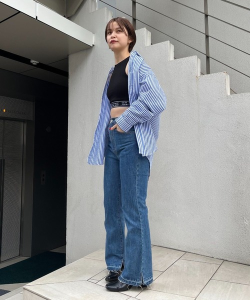 CIAOPANIC（チャオパニック）の「【GEM】ロゴゴムクロップドタンクトップ/カップ付き（タンクトップ・レディース・ブラック/イエロー・FREE）」の17枚目の写真