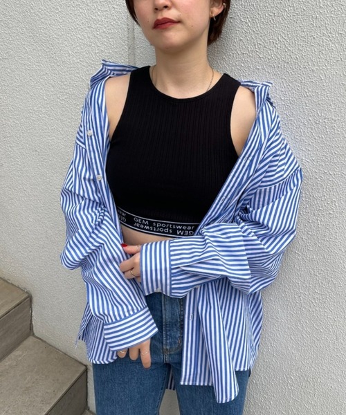 CIAOPANIC（チャオパニック）の「【GEM】ロゴゴムクロップドタンクトップ/カップ付き（タンクトップ・レディース・ブラック/イエロー・FREE）」の19枚目の写真