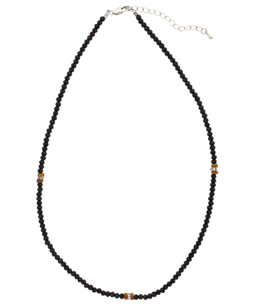 VENCEEXCHANGE(ヴァンスエクスチェンジ)の「CONブラックビーズネックレス(ネックレス・メンズ・レッド/ライトブルー/ブラウン・FREE)」の2枚目の写真