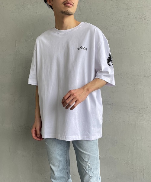 RVCA（ルーカ）の「[RVCA/ルーカ] OE FAKE RVCA バックワッペンロゴTシャツ（Tシャツ/カットソー・レディース・ホワイト/ブラック・M/L/XL）」の17枚目の写真