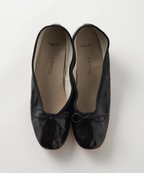 美品【Porselli × Steven Alan】バレエシューズ 黒 39 Steven Alan(スティーブンアラン)の「<Porselli × Steven
