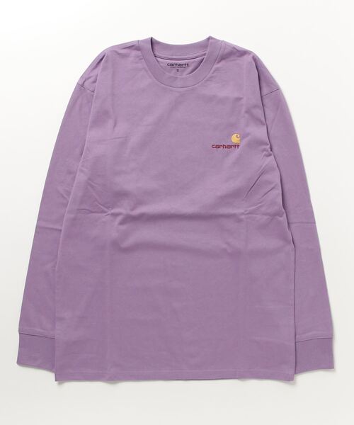 Carhartt WIP(カーハートダブリューアイピー)の「L/S AMERICAN SCRIPT T-SHIRT(Tシャツ/カットソー・メンズ・ホワイト/パープル/ブラック/ダークグリーン/グレー・SMALL/MEDIUM/LARGE/X-LARGE)」の5枚目の写真