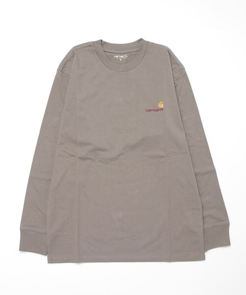 Carhartt WIP(カーハートダブリューアイピー)の「L/S AMERICAN SCRIPT T-SHIRT(Tシャツ/カットソー・メンズ・ホワイト/パープル/ブラック/ダークグリーン/グレー・SMALL/MEDIUM/LARGE/X-LARGE)」の3枚目の写真