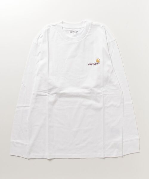 Carhartt WIP(カーハートダブリューアイピー)の「L/S AMERICAN SCRIPT T-SHIRT(Tシャツ/カットソー・メンズ・ホワイト/パープル/ブラック/ダークグリーン/グレー・SMALL/MEDIUM/LARGE/X-LARGE)」の2枚目の写真