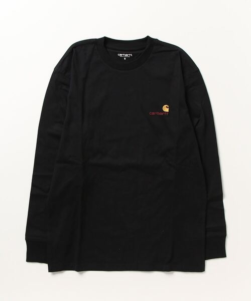 Carhartt WIP(カーハートダブリューアイピー)の「L/S AMERICAN SCRIPT T-SHIRT(Tシャツ/カットソー・メンズ・ホワイト/パープル/ブラック/ダークグリーン/グレー・SMALL/MEDIUM/LARGE/X-LARGE)」の1枚目の写真