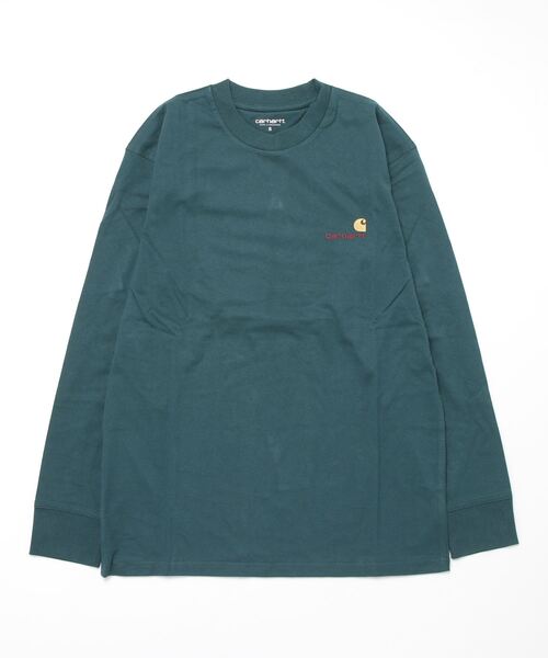Carhartt WIP(カーハートダブリューアイピー)の「L/S AMERICAN SCRIPT T-SHIRT(Tシャツ/カットソー・メンズ・ホワイト/パープル/ブラック/ダークグリーン/グレー・SMALL/MEDIUM/LARGE/X-LARGE)」の4枚目の写真