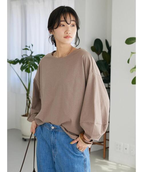 CRAFT STANDARD BOUTIQUE(クラフトスタンダードブティック)の「バルーンスリーブプルオーバー(Tシャツ/カットソー・レディース・ブラック/ホワイト/モカ/ラベンダー・FREE)」の22枚目の写真