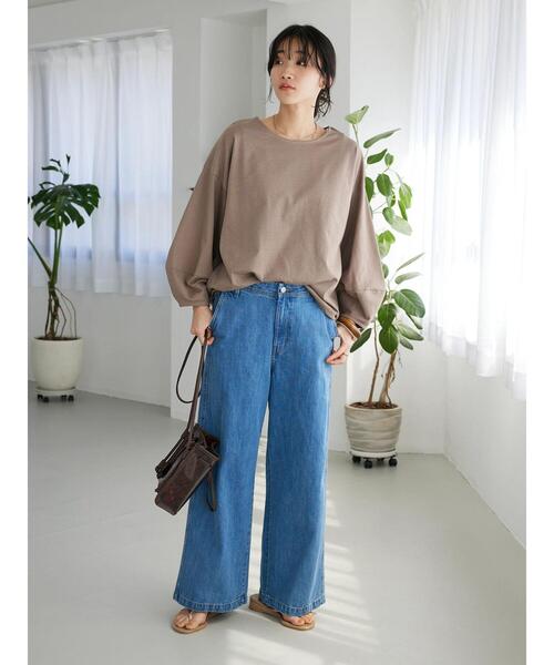 CRAFT STANDARD BOUTIQUE(クラフトスタンダードブティック)の「バルーンスリーブプルオーバー(Tシャツ/カットソー・レディース・ブラック/ホワイト/モカ/ラベンダー・FREE)」の21枚目の写真